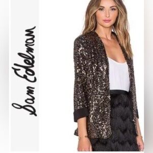 SAM EDELMAN - Gold Sequin Blazer size S